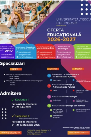 Oferta Educationala 2025-2026 - Admitere 2025